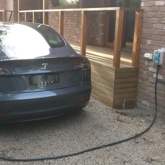 Charging a Tesla Model 3 at 11.5 kW with the 3 Phase OpenEVSE